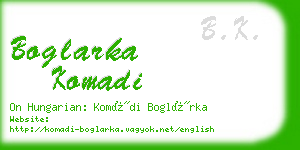 boglarka komadi business card